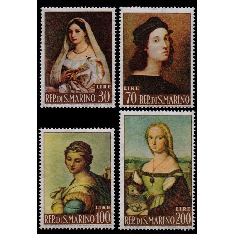 SAN MARINO 1963 Paintings by Raphael 4v MNH**