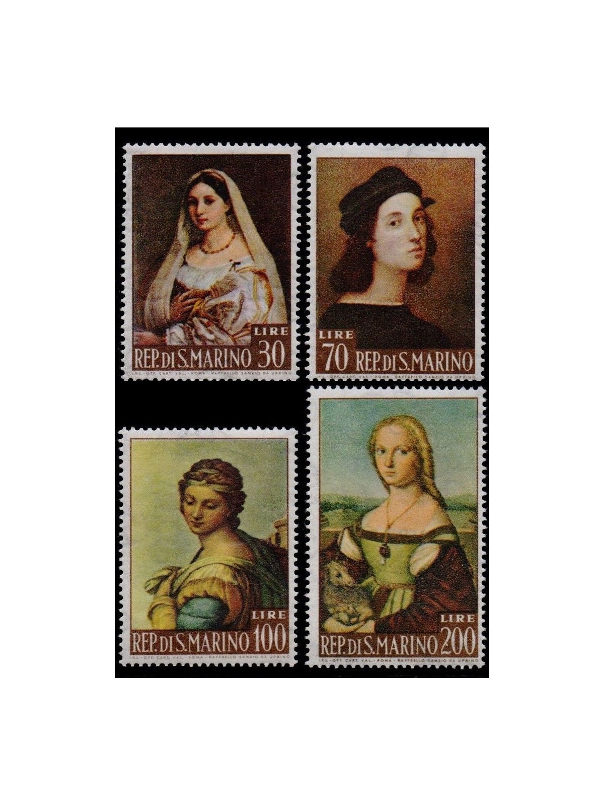 SAN MARINO 1963 Paintings by Raphael 4v MNH**