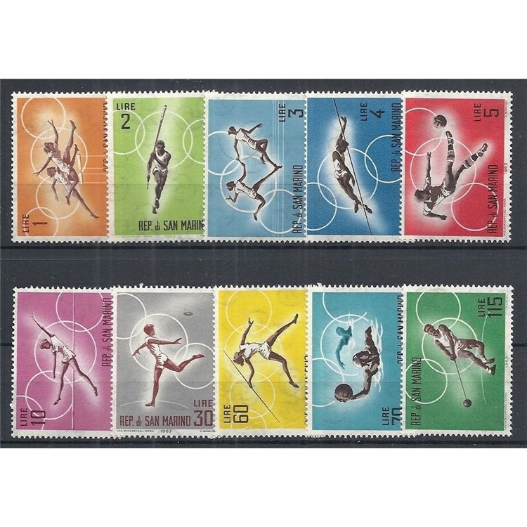 SAN MARINO 1963 Preolimpica 10v MNH**