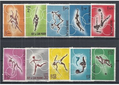 SAN MARINO 1963 Pre-Olympic 10v MNH**