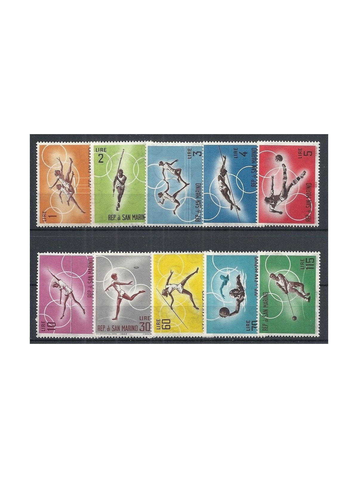 SAN MARINO 1963 Preolimpica 10v MNH**