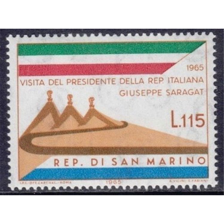 SAN MARINO 1965 Visit of President Saragat MNH**