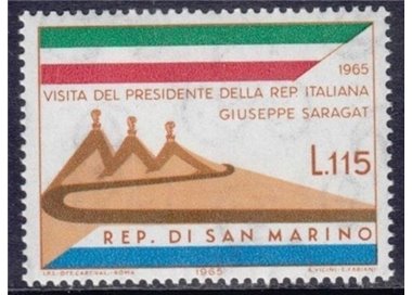 SAN MARINO 1965 Visit of President Saragat MNH**