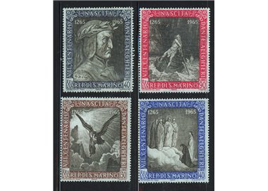 SAN MARINO 1965 Dante Alighieri 4v MNH**