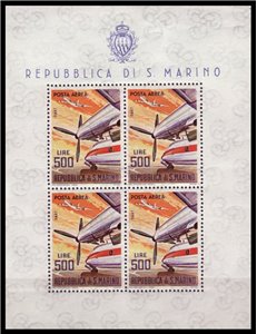 SAN MARINO 1965 Aerei moderni (posta aerea) BF MNH**
