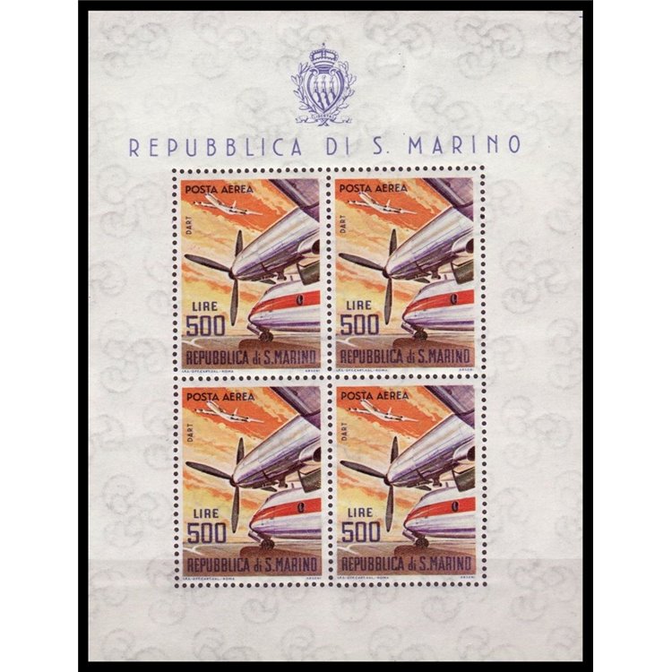 SAN MARINO 1965 Modern Aircraft (Airmail) s/s MNH**