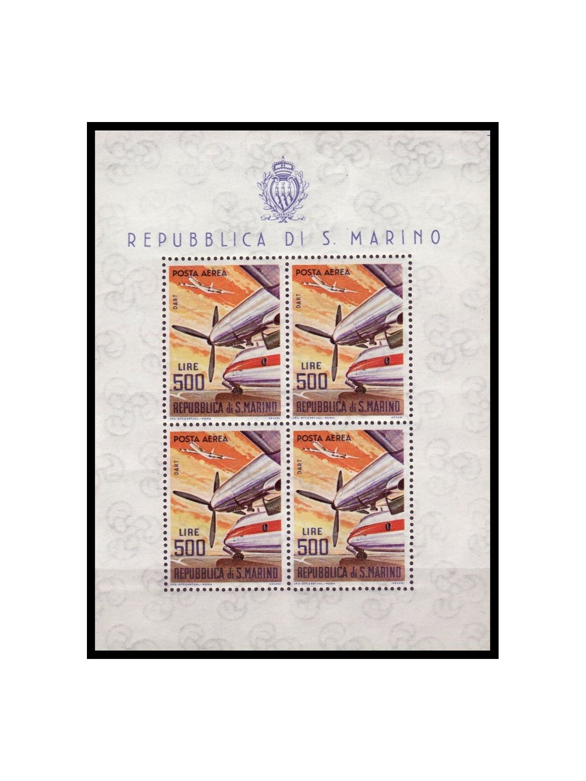 SAN MARINO 1965 Modern Aircraft (Airmail) s/s MNH**