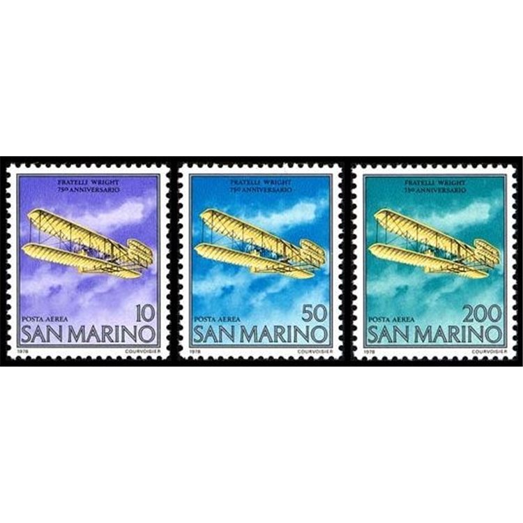 SAN MARINO 1978 Airmail 3v MNH**
