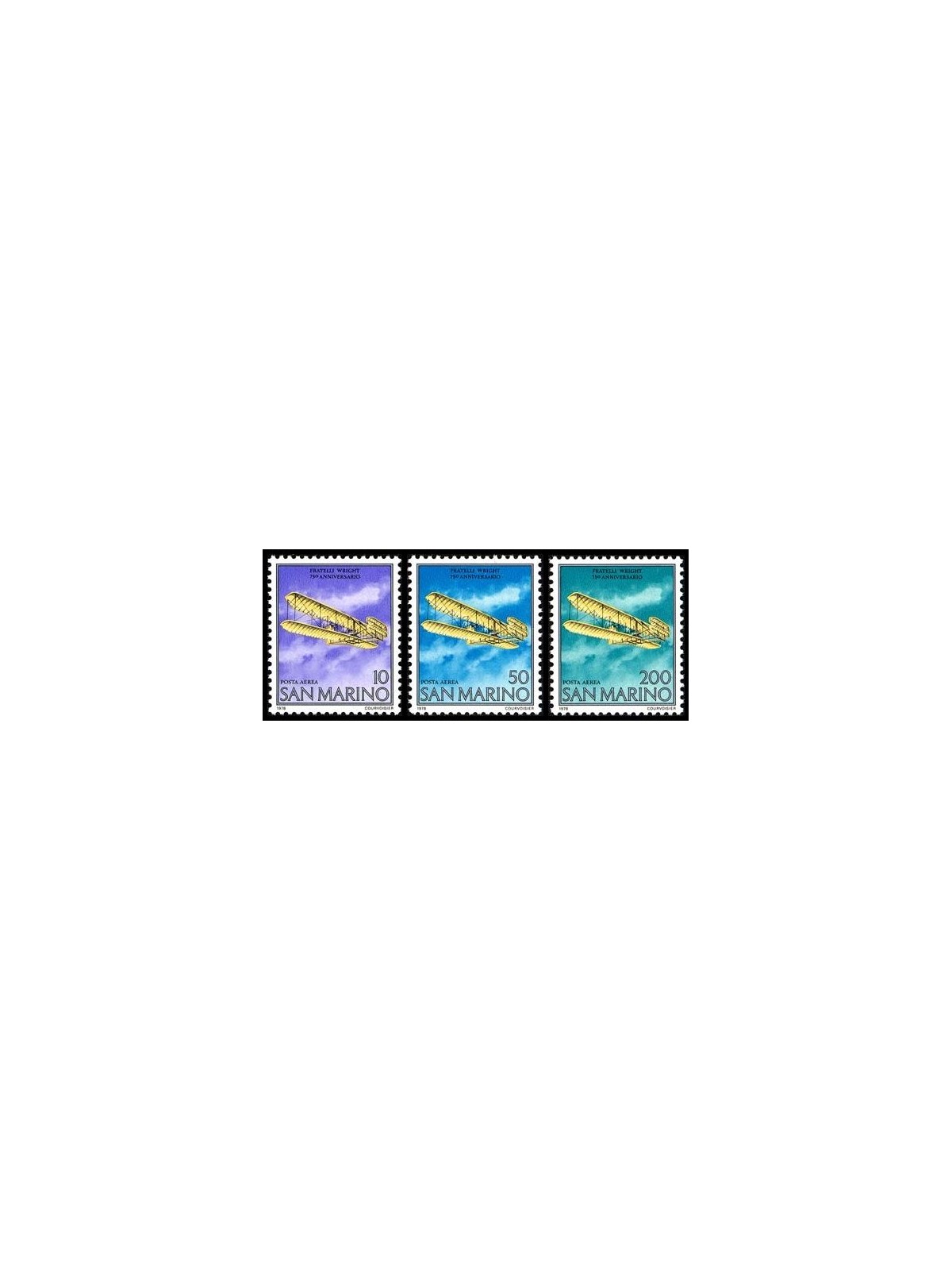 SAN MARINO 1978 Airmail 3v MNH**