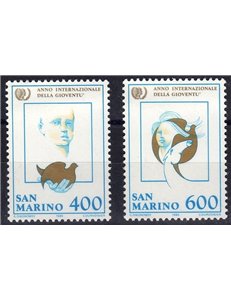 SAN MARINO 1985 Anno della gioventù 2v MNH**