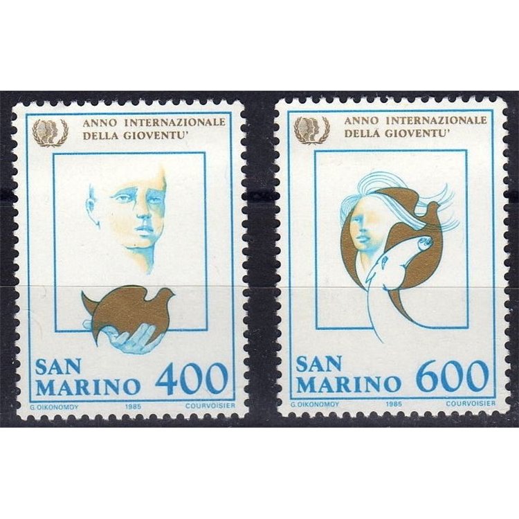 SAN MARINO 1985 Year of Youth 2v MNH**