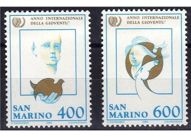 SAN MARINO 1985 Year of Youth 2v MNH**