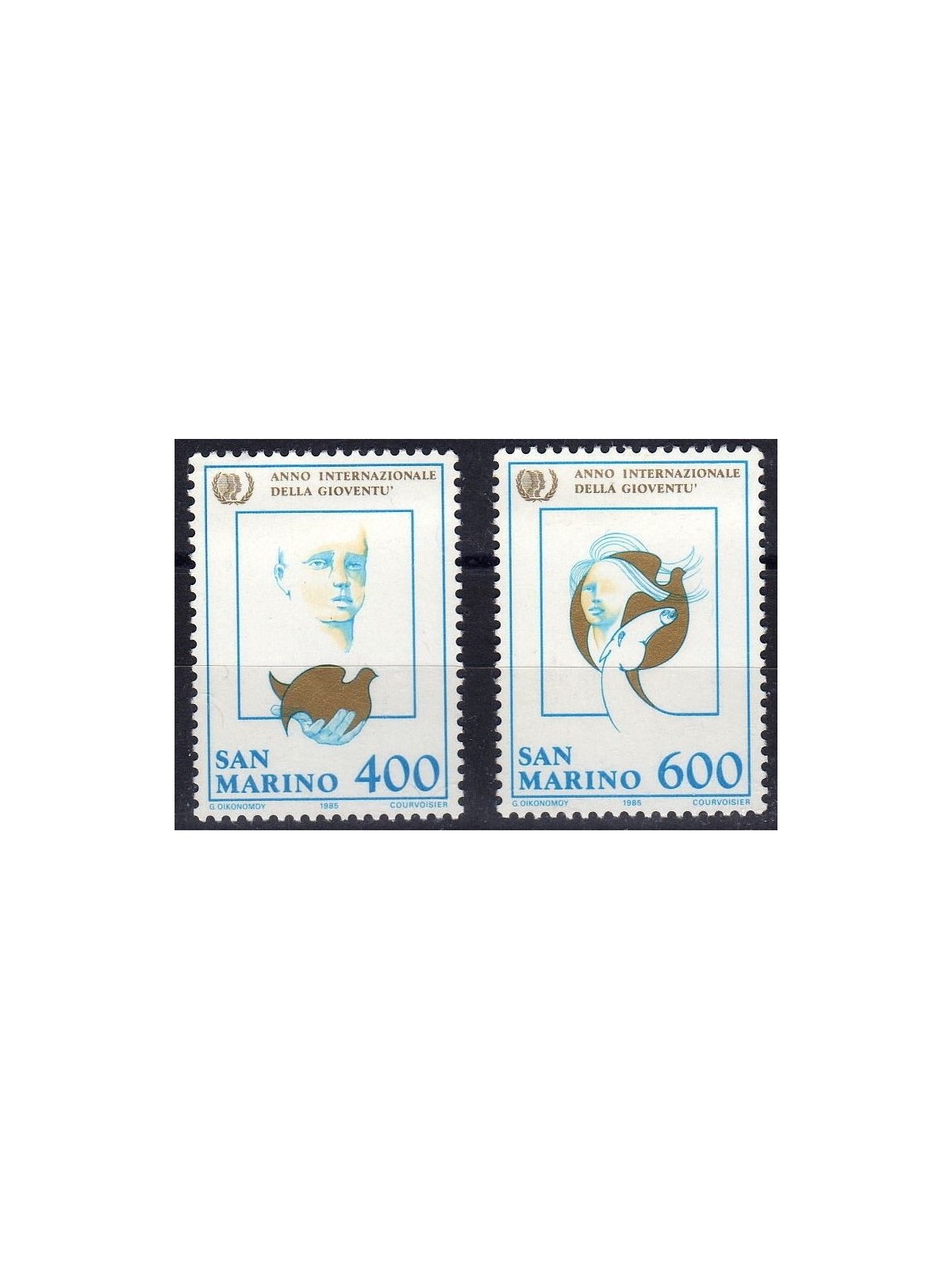 SAN MARINO 1985 Year of Youth 2v MNH**