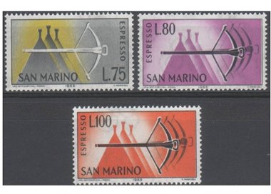 SAN MARINO 1966 Express trains 3v MNH**