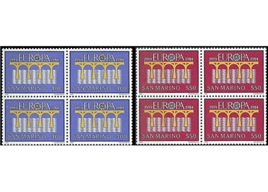 SAN MARINO 1984 Europa 2v in quartina MNH**