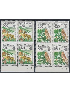 SAN MARINO 1986 Europe 2v in block of four MNH**