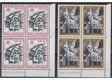 SAN MARINO 1987 Europe 2v in block of four MNH**