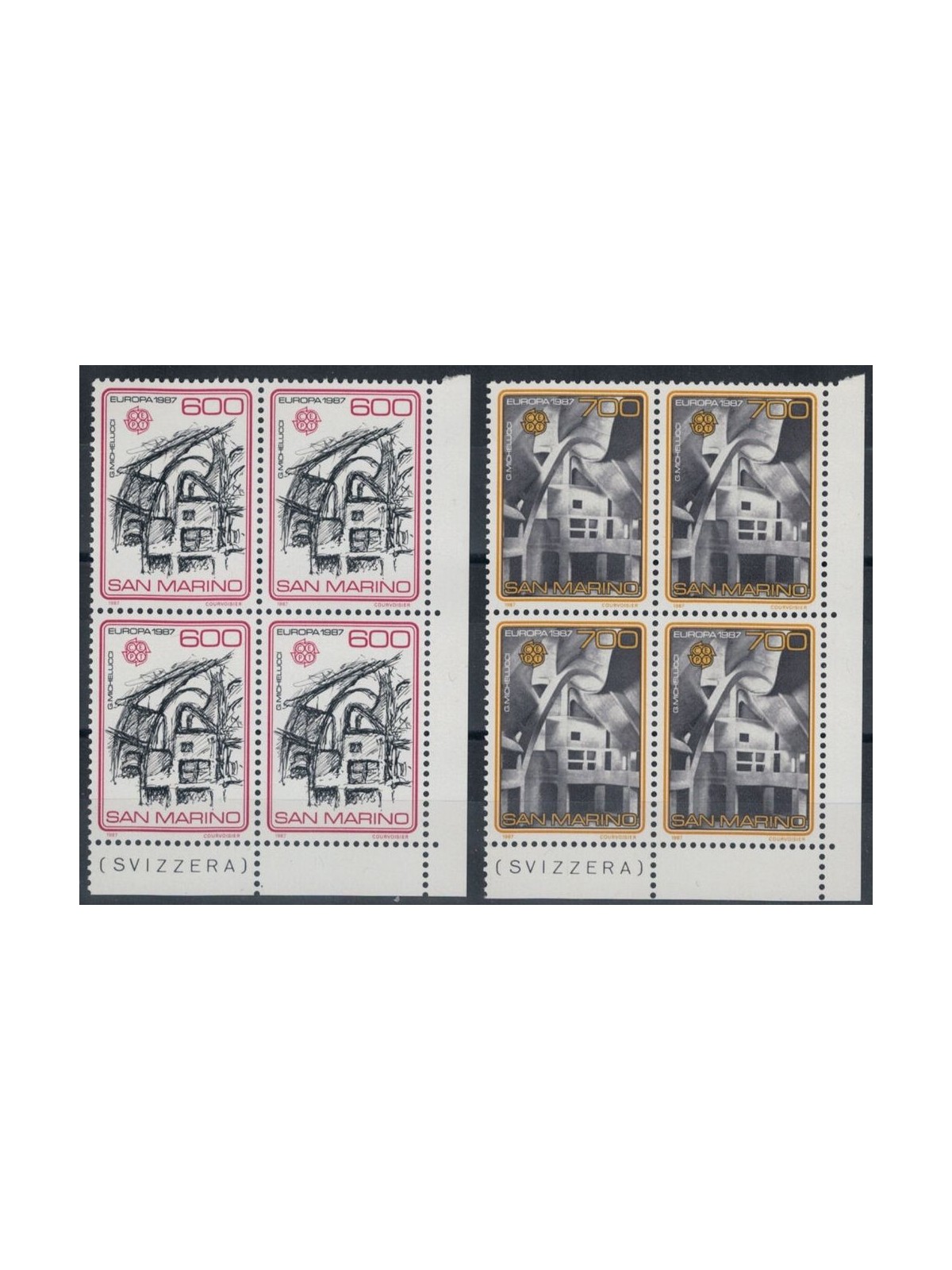 SAN MARINO 1987 Europa 2v in quartina MNH**