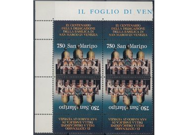 SAN MARINO 1994 Basilica of San Marco in block of four MNH**