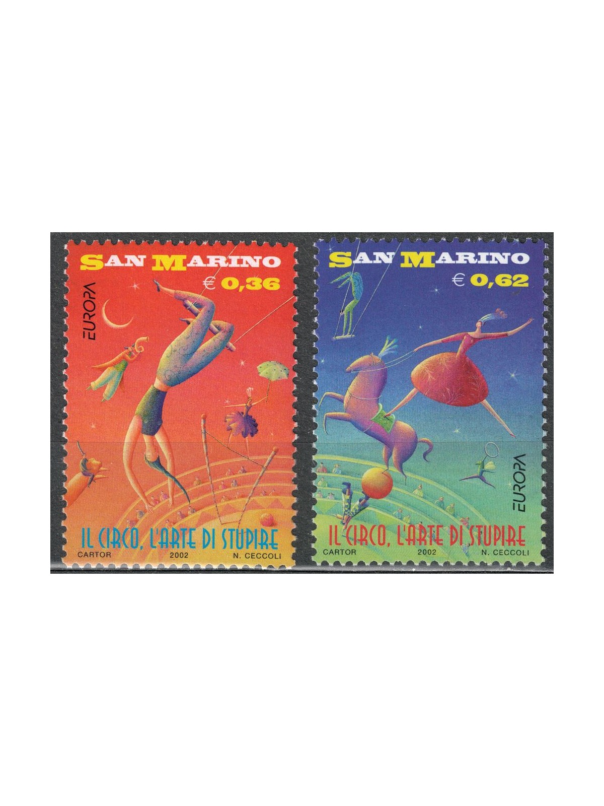 SAN MARINO 2002 Europe 2v MNH**
