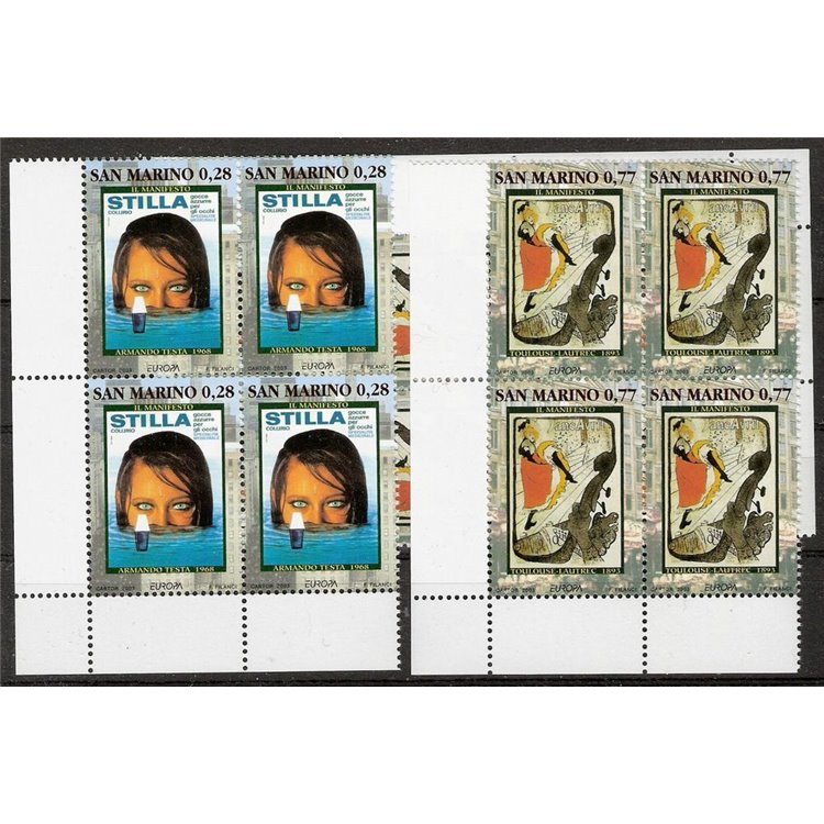 SAN MARINO 2003 Europa 2v in quartina MNH**