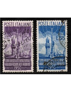 ITALY 1950 Radio Broadcasting 2v us
