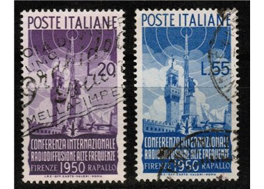 ITALIA 1950 Radiodiffusione 2v us
