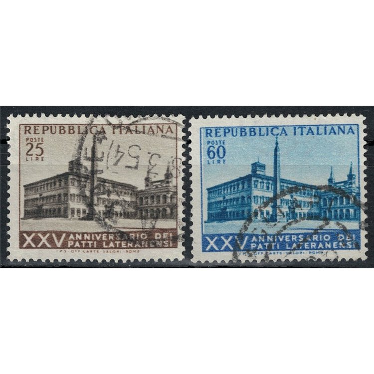 ITALY 1954 Lateran Pacts 2v us