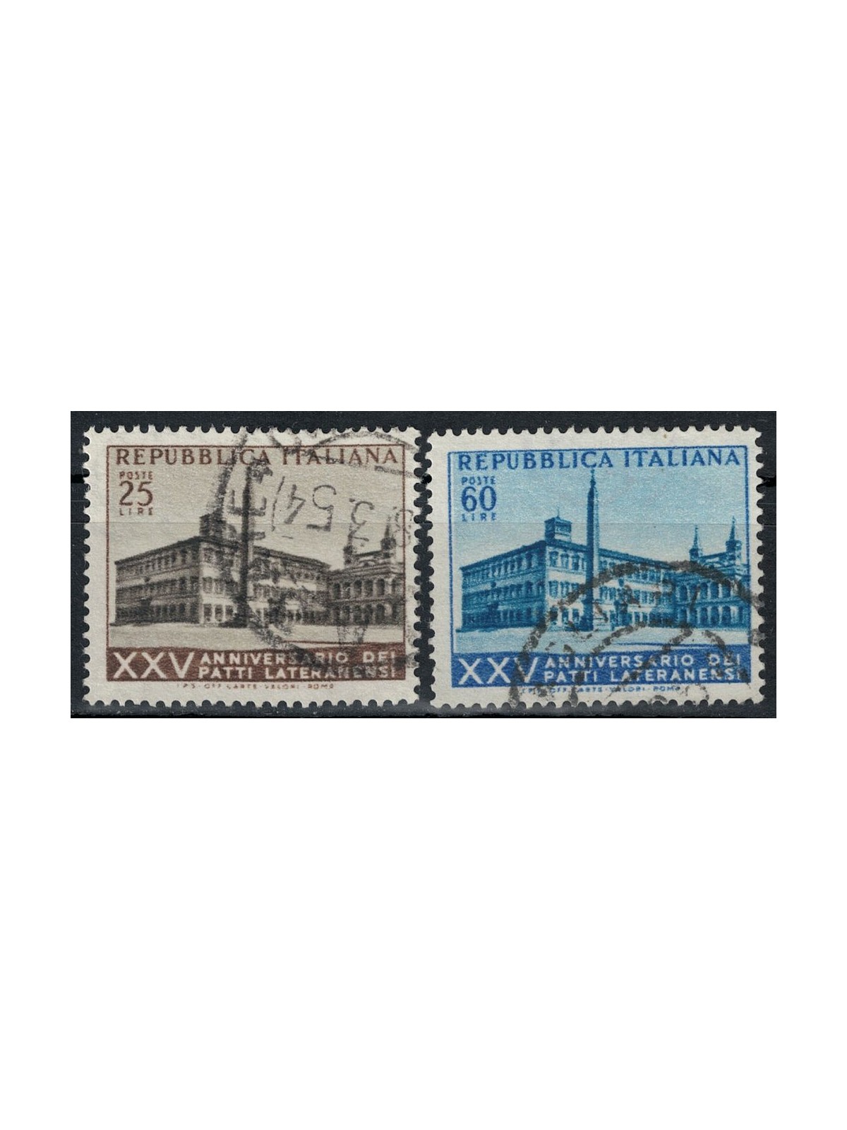 ITALY 1954 Lateran Pacts 2v us