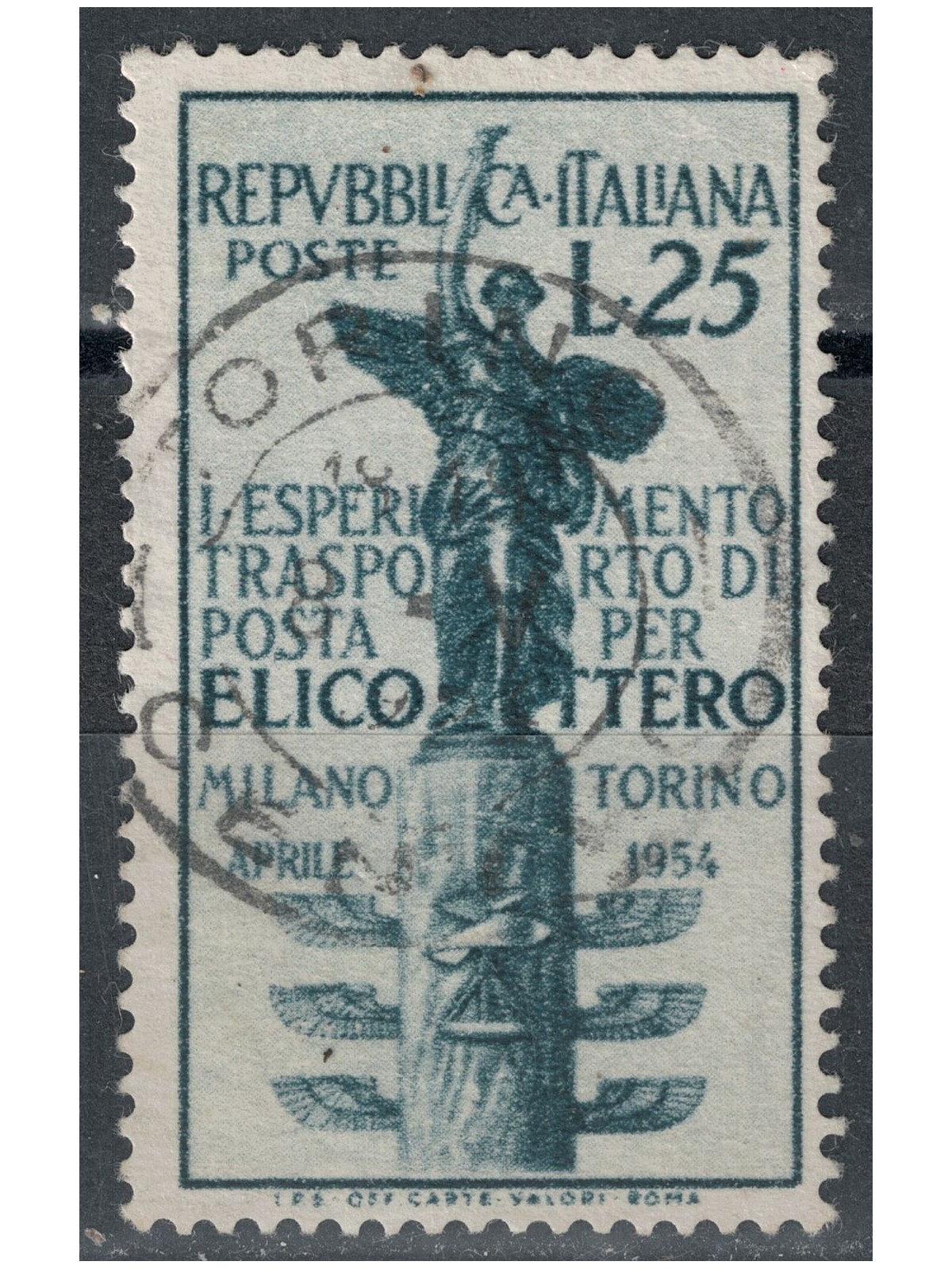 ITALIA 1954 Posta aerea per elicottero us