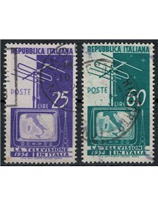ITALIA 1954 Televisione nazionale 2v us