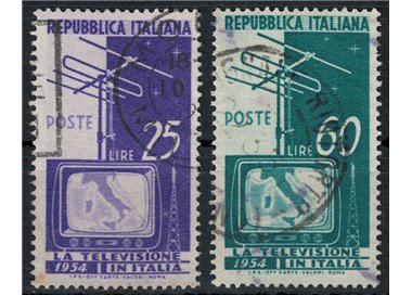 ITALIA 1954 Televisione nazionale 2v us