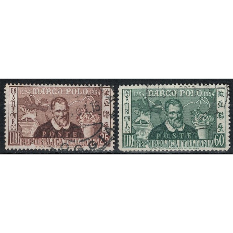 ITALY 1954 Centenary Marco Polo 2v us