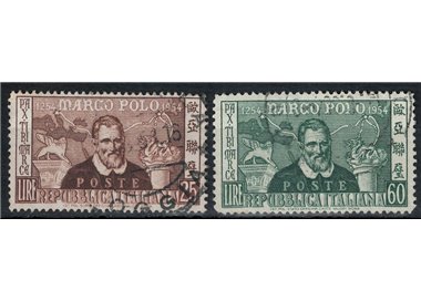 ITALY 1954 Centenary Marco Polo 2v us