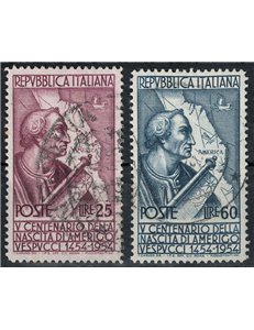 ITALY 1954 Amerigo Vespucci 2v us