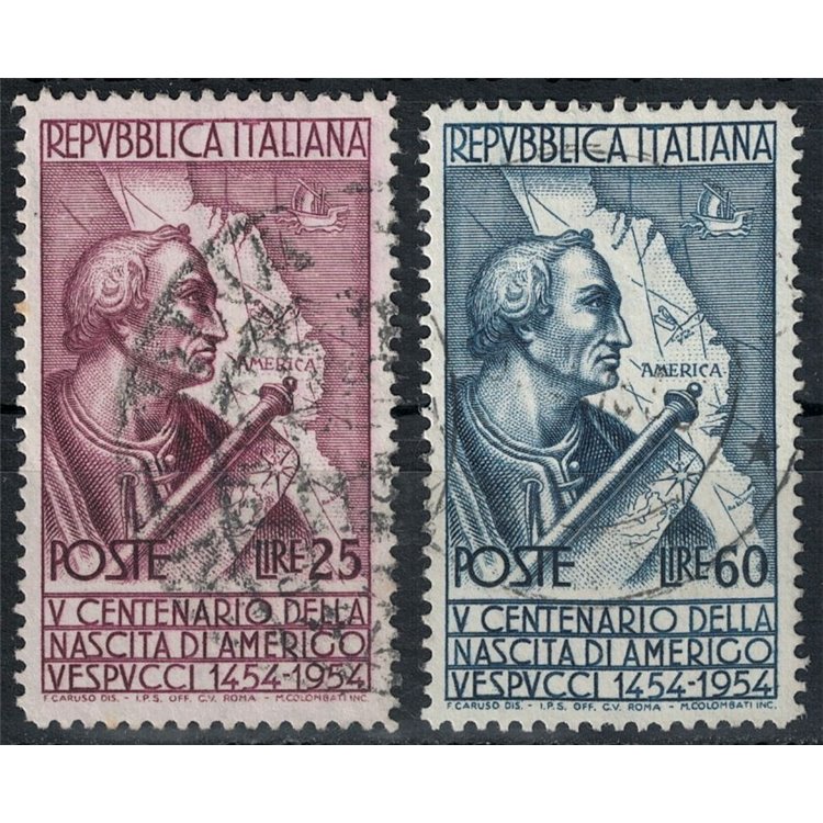 ITALY 1954 Amerigo Vespucci 2v us