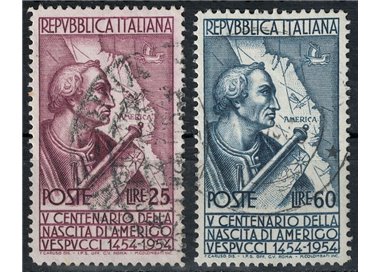 ITALIA 1954 Amerigo Vespucci 2v us