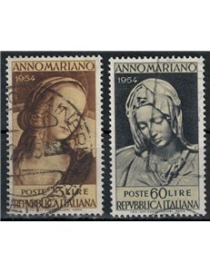 ITALY 1954 Marian Year 2v us