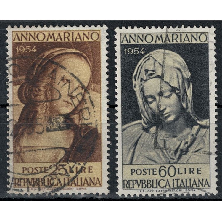 ITALIA 1954 Anno Mariano 2v us