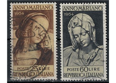 ITALY 1954 Marian Year 2v us