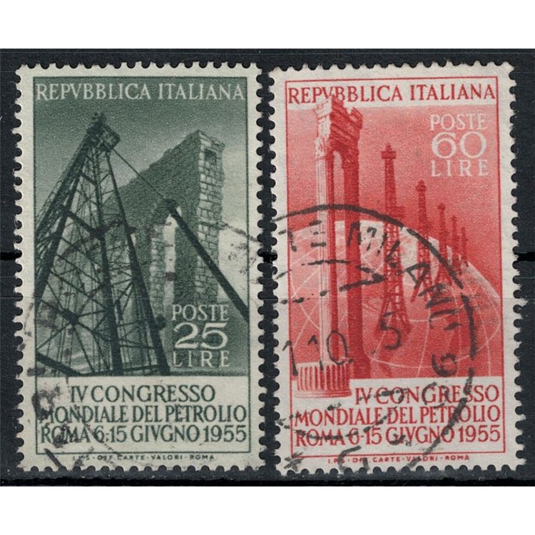 ITALY 1955 World Petroleum Congress 2v us