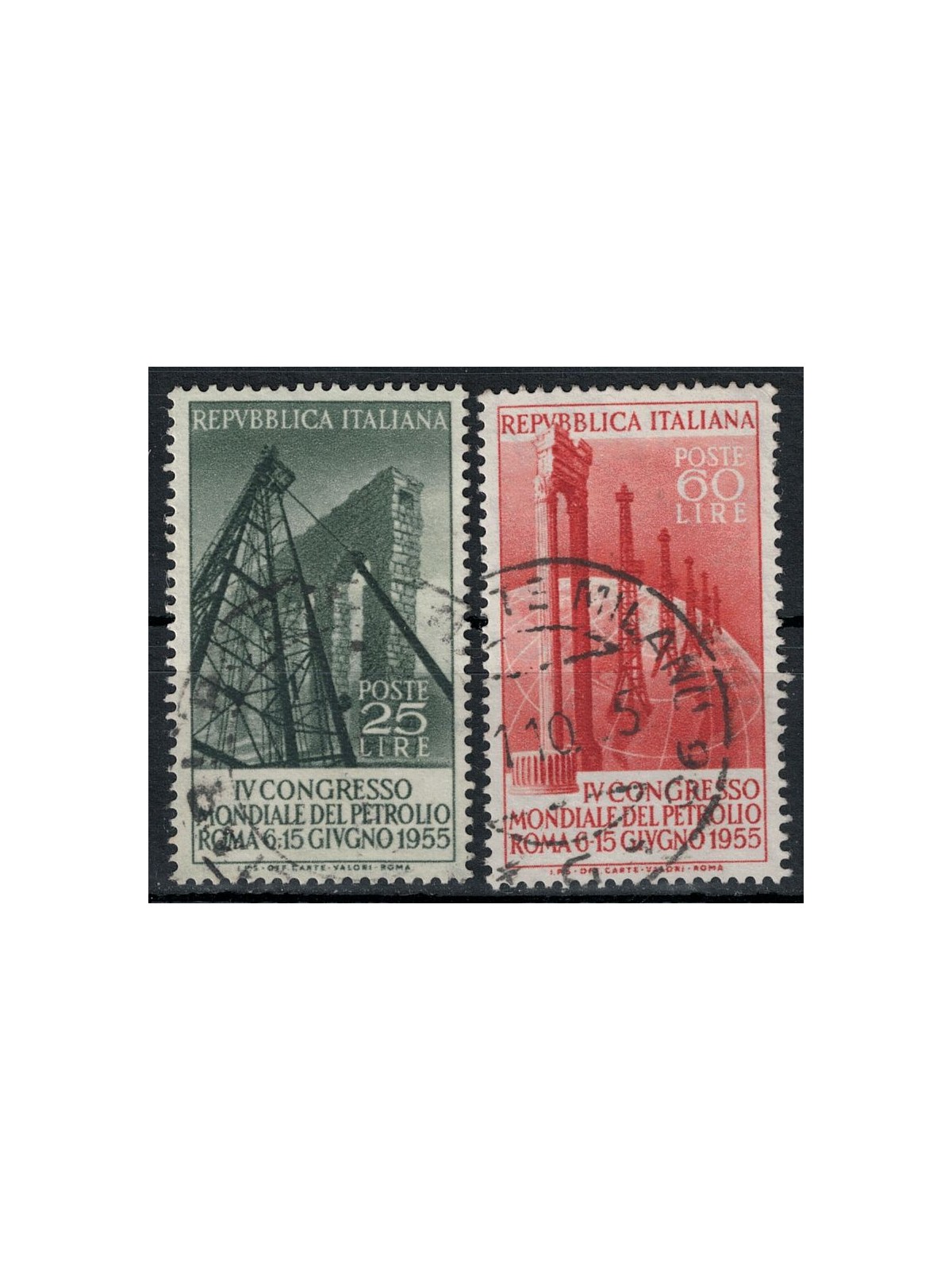 ITALY 1955 World Petroleum Congress 2v us