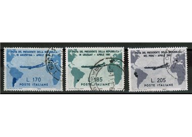 ITALY 1961 Travels of President Gronchi 3v us