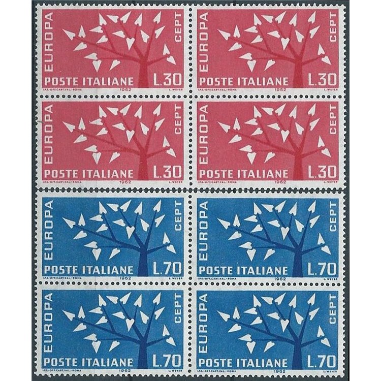 ITALIA 1962 Europa 2v in quartine MNH**