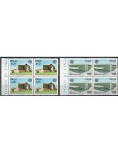 ITALY 1987 Europe 2v in block of four MNH**