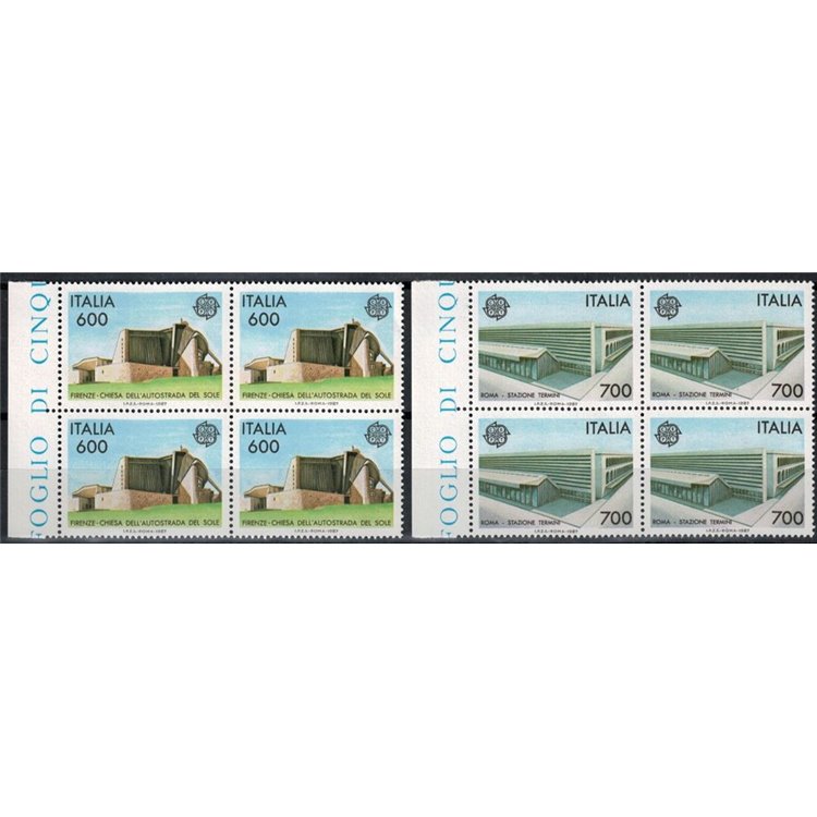 ITALIA 1987 Europa 2v in quartina MNH**