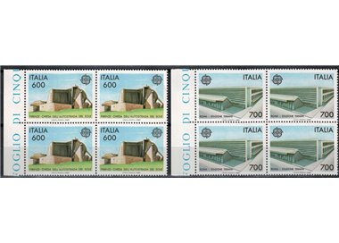 ITALY 1987 Europe 2v in block of four MNH**