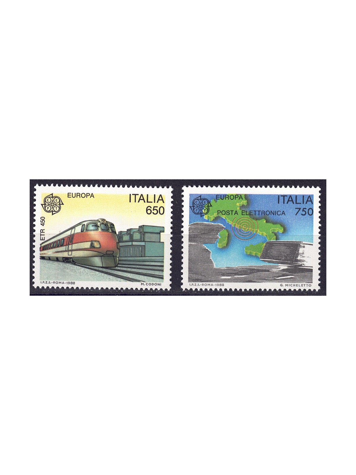 ITALY 1988 Europe 2v MNH**
