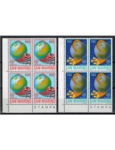 SAN MARINO 1988 Europe 2v in blocks of four MNH**