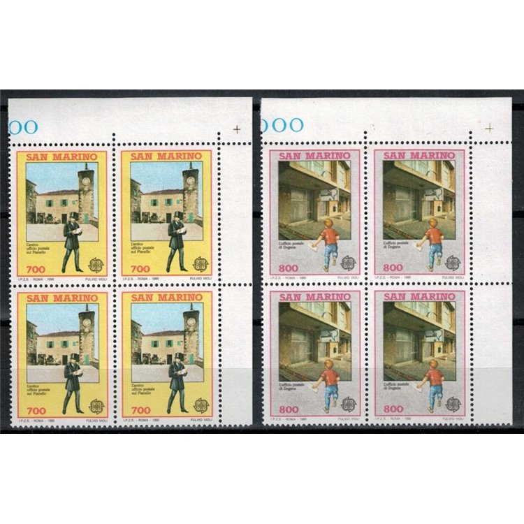 SAN MARINO 1990 Europa 2v in quartine MNH**